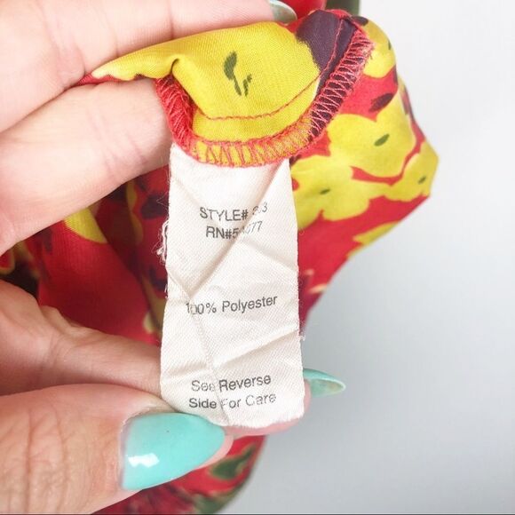 CABI | Wildflower Art Teacher Tunic Blouse Red Women’s Size Medium - Picture 6 of 9